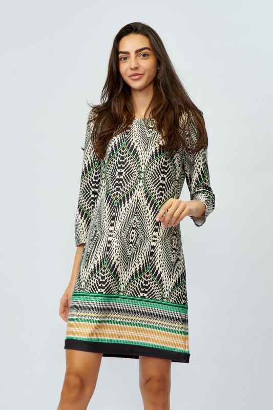 Rochi de toamna din tricot imprimeu arabesc