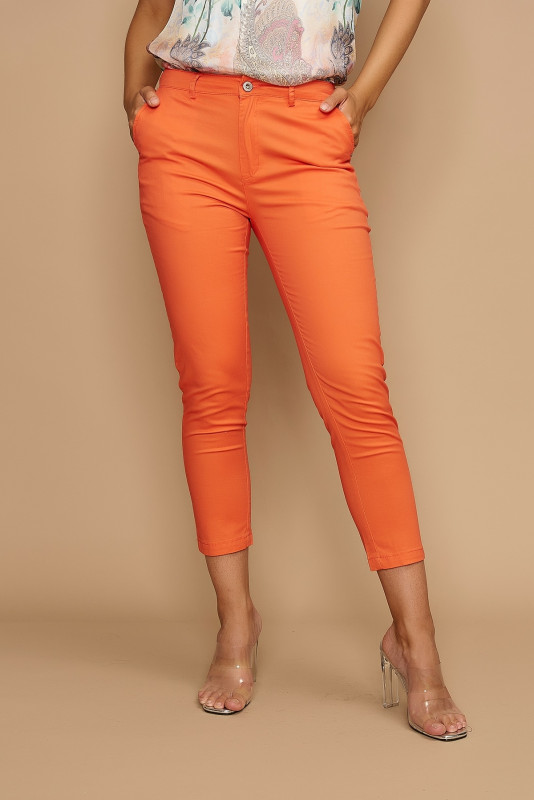 Pantaloni casual din bumbac CH351 Orange