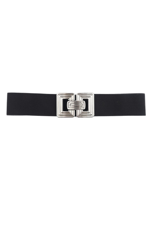 Curea elastica catarama argintie B-32610