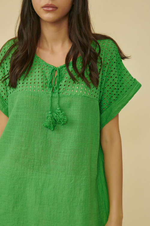 Bluza dama cu perforatii 22162V Verde