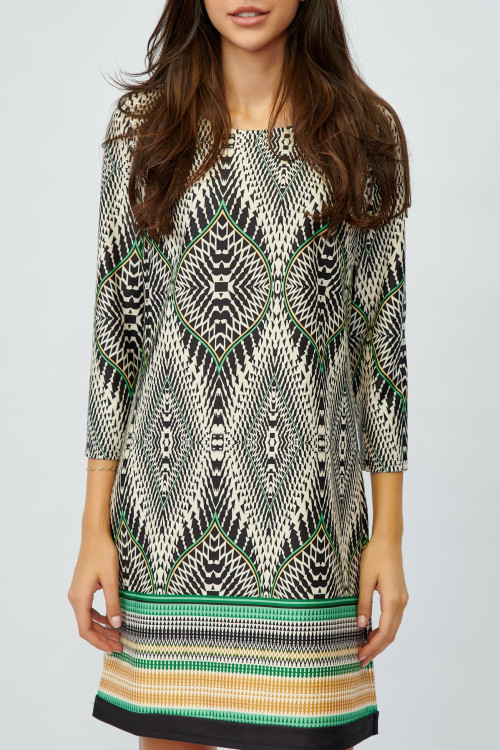 Rochi de toamna din tricot imprimeu arabesc
