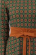 Rochie de zi in colturi cu cordon print geometric verde