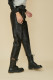 Pantaloni dama cu aspect lucios W1576-13 Negru