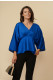 Bluza eleganta din satin E083 Albastru