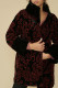 Palton dama cu imprimeu rosu 171839R Negru