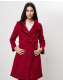 Palton din lana rosu AT8238R